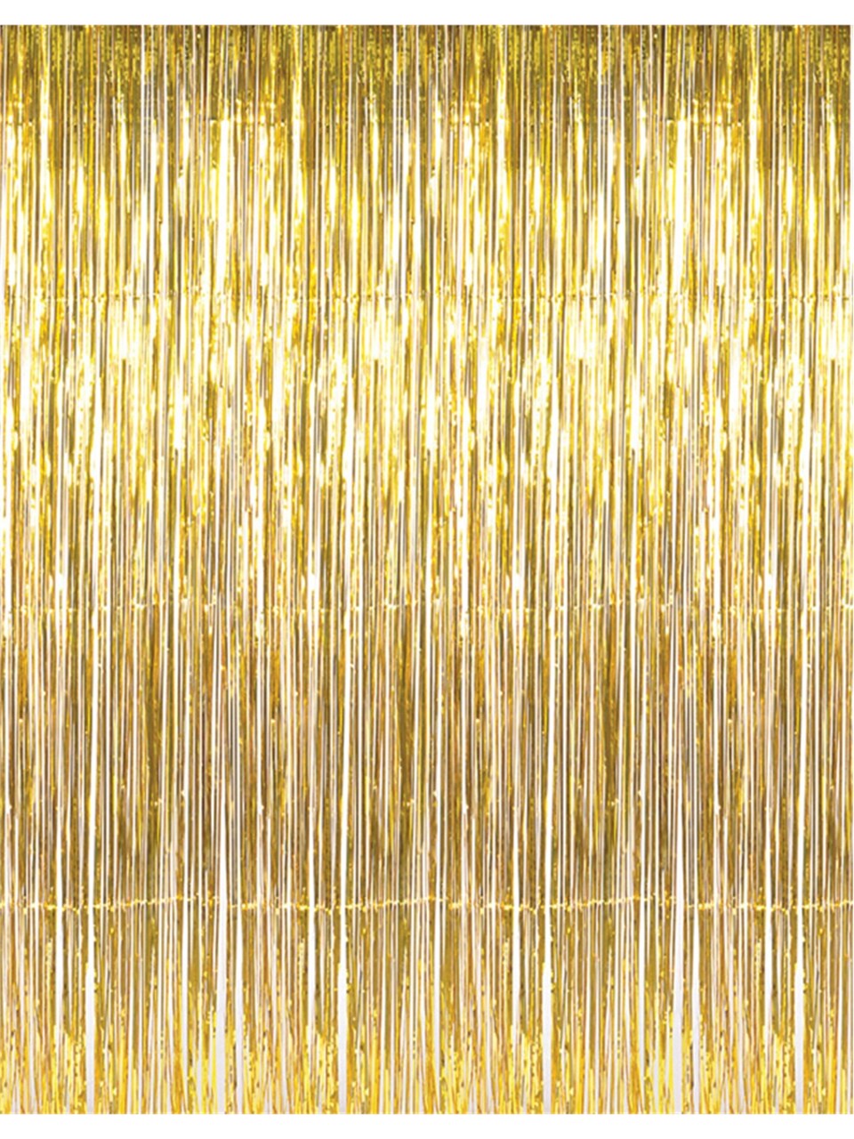 3' x 8' Gold Tinsel Foil Fringe Door Window Curtain Party Decoration
